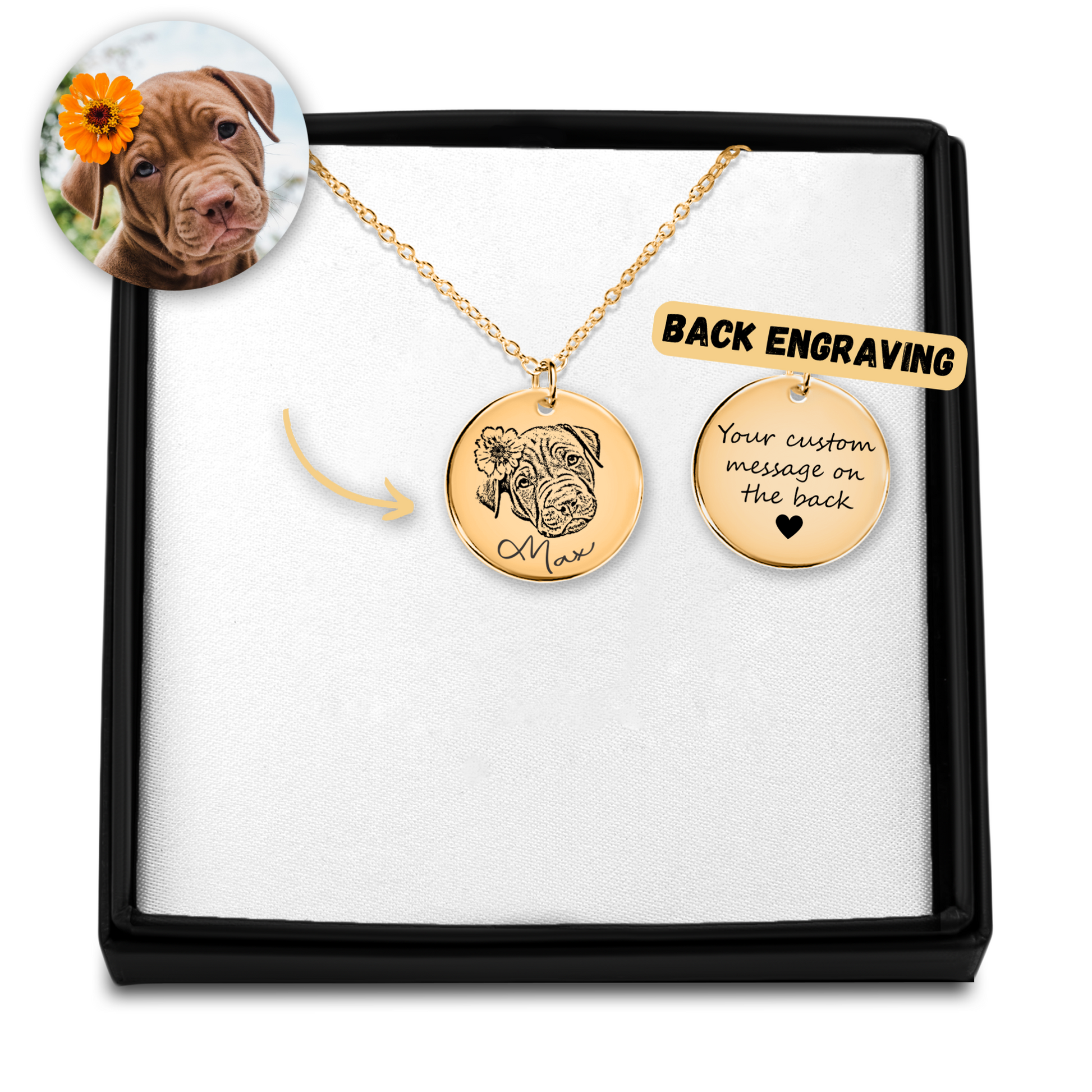 Custom Pet Portrait Necklace