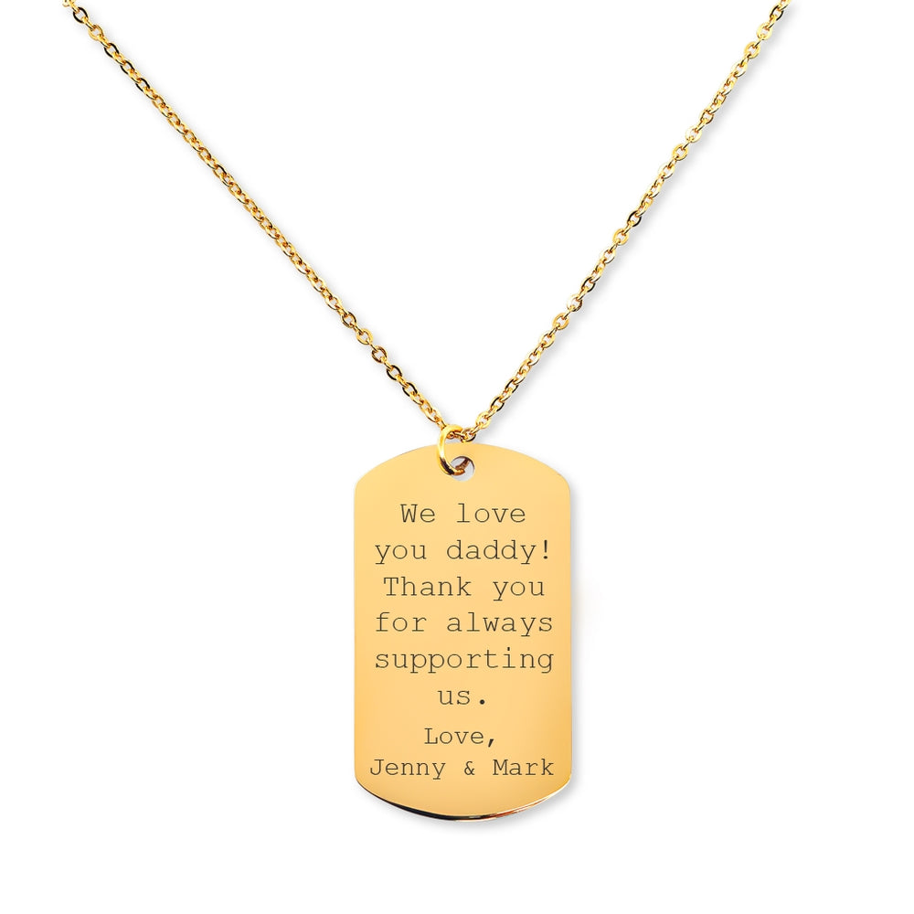 Custom Dog Tag Necklace