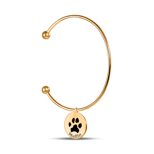 Custom Paw Print Bangle