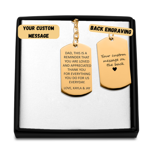 Custom Note Tag Keychain