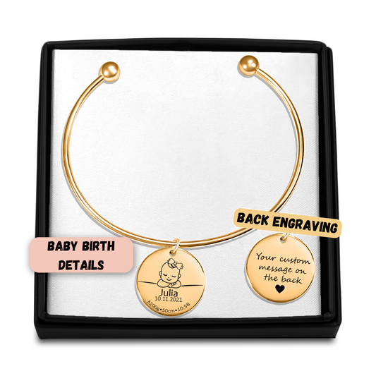 Custom Birth Details Bangle