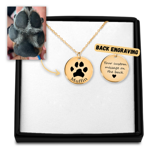 Custom Paw Print Necklace