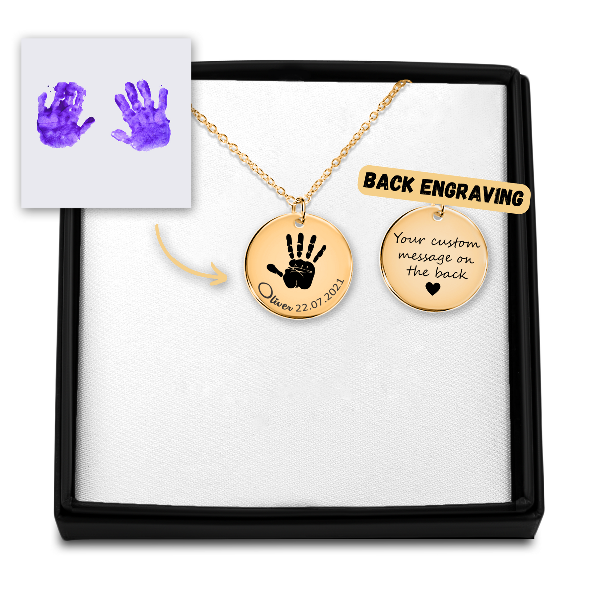 Custom Hand Print Necklace