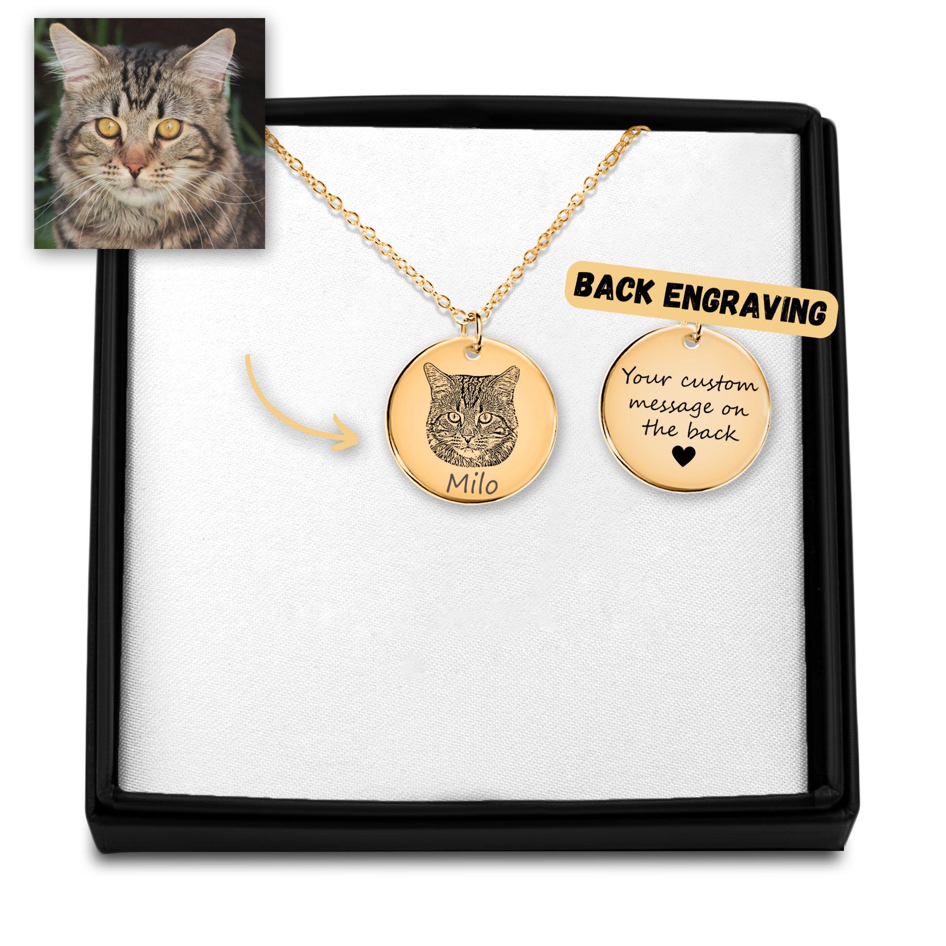 Custom Pet Portrait Necklace