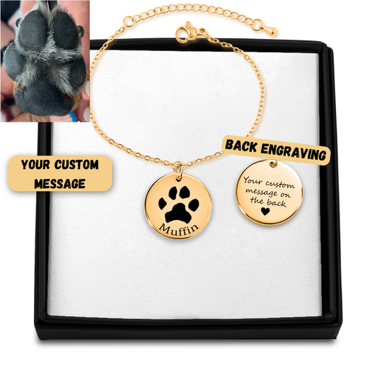 Custom Paw Print Bracelet