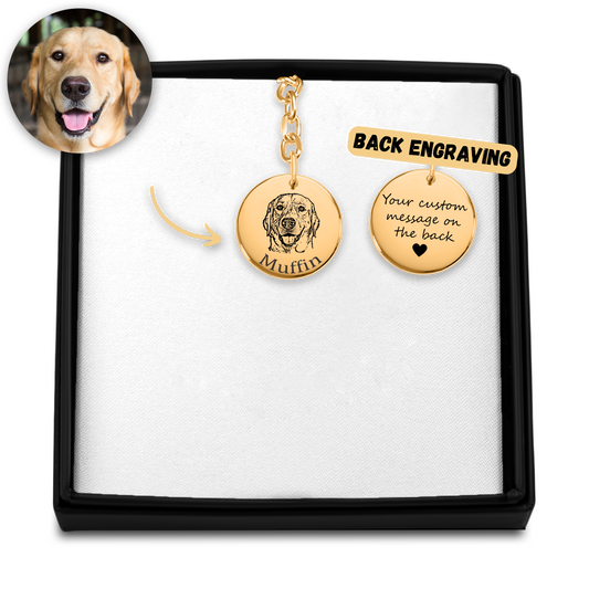 Custom Pet Portrait Keychain