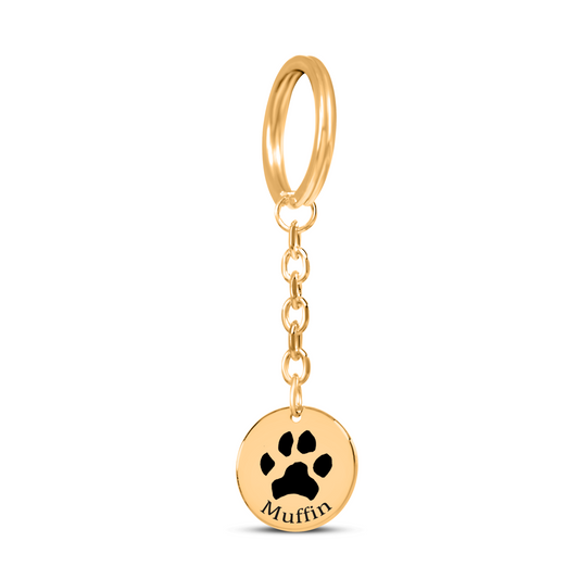 Custom Paw Print Keychain