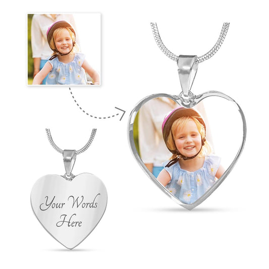 Custom Heart Photo Necklace