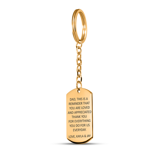 Custom Note Tag Keychain