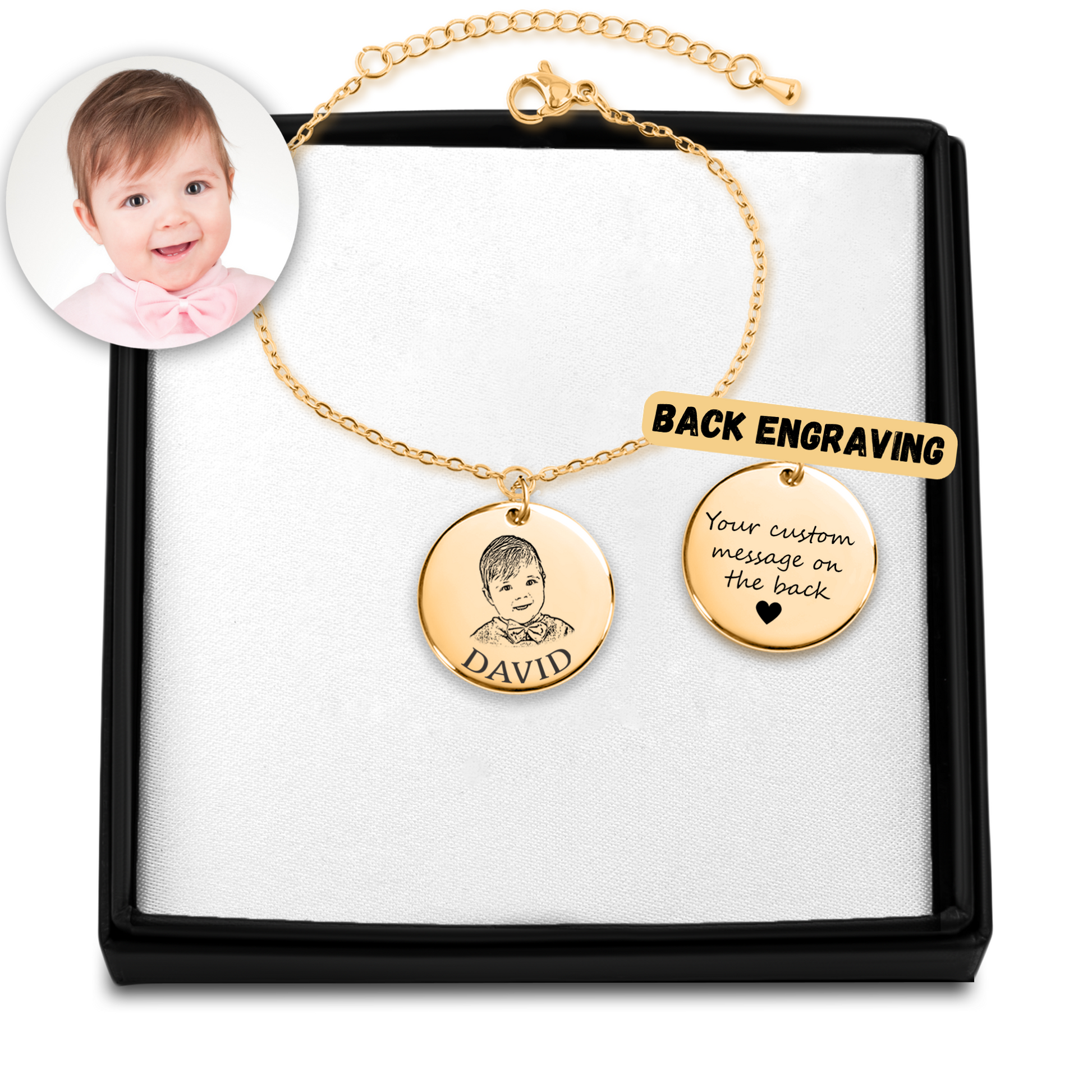 Custom Baby Portrait Bracelet