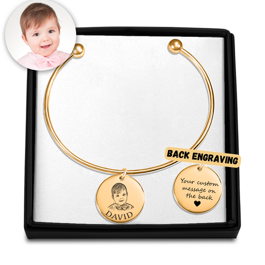 Custom Baby Portrait Bangle