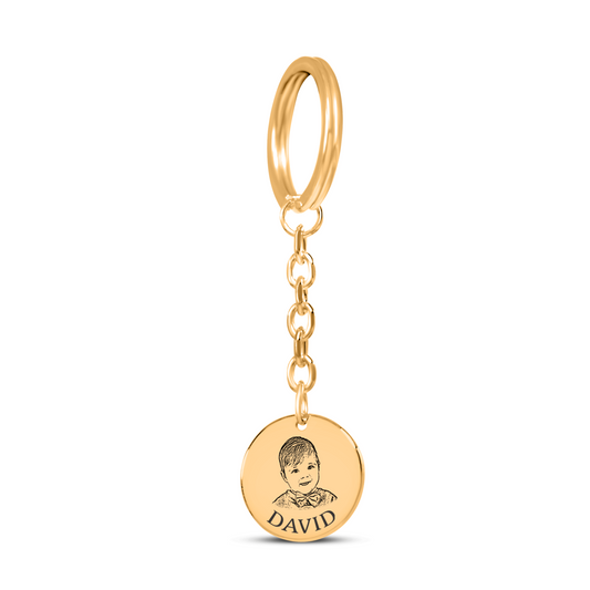 Custom Baby Portrait Keychain