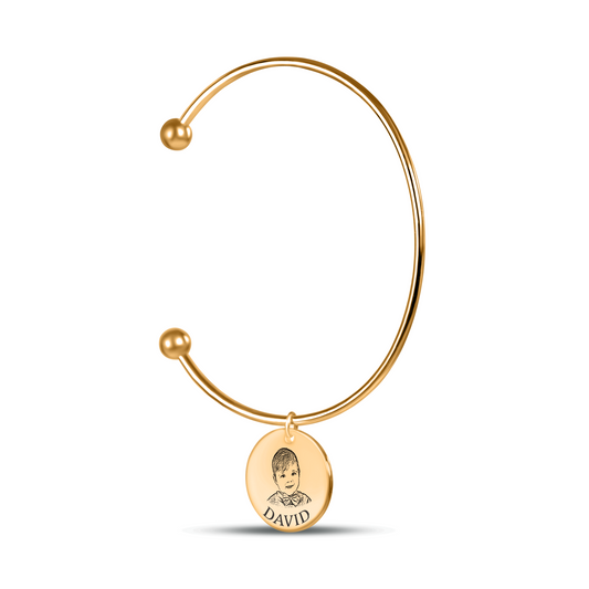 Custom Baby Portrait Bangle